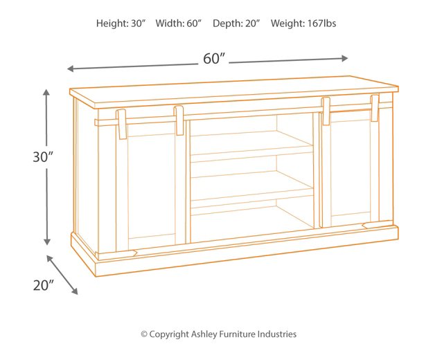 Budmore 60" TV Stand - Yulissa Home Furnishings (NJ)