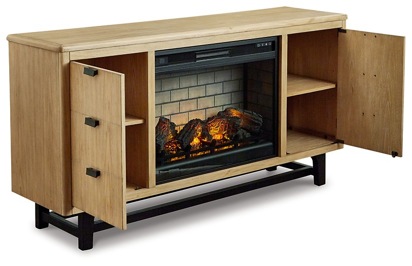 Freslowe TV Stand with Electric Fireplace - Yulissa Home Furnishings (NJ)