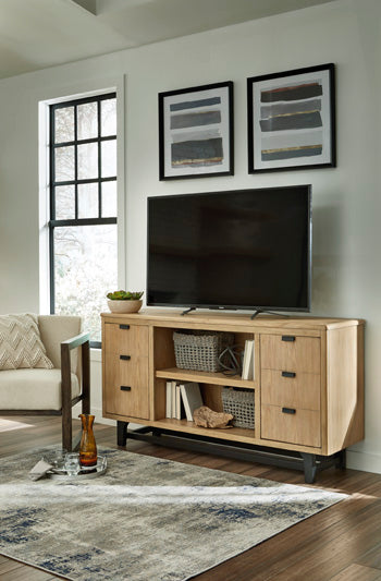 Freslowe Large TV Stand - Yulissa Home Furnishings (NJ)