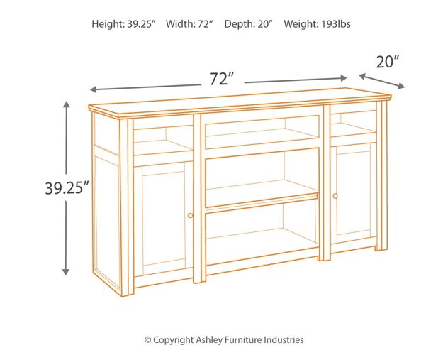 Harpan 72" TV Stand - Yulissa Home Furnishings (NJ)