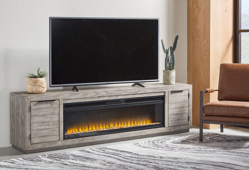 Naydell 92" TV Stand with Electric Fireplace - Yulissa Home Furnishings (NJ)