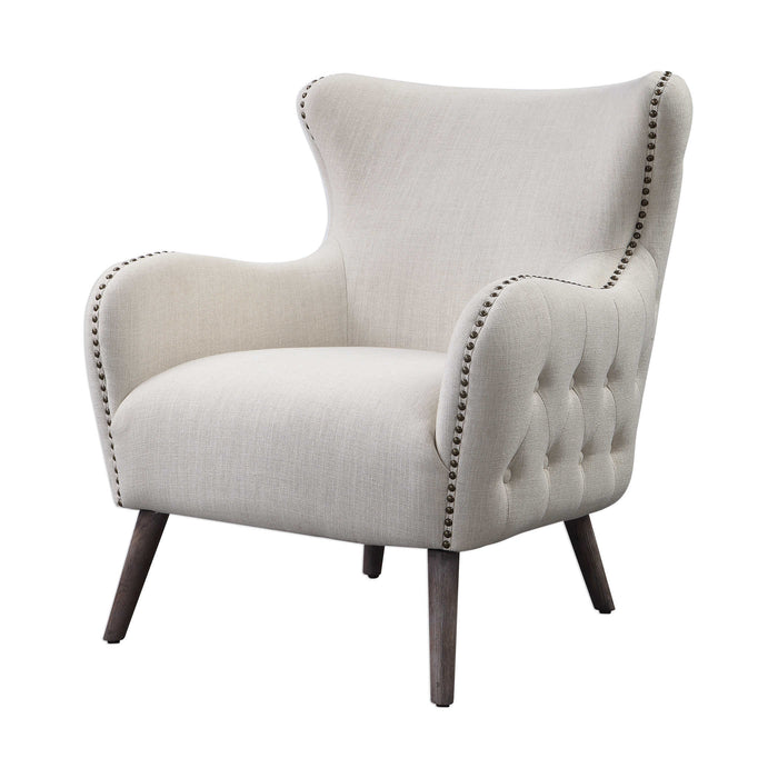 LINEN BLEND ACCENT CHAIR SKU: AC0005