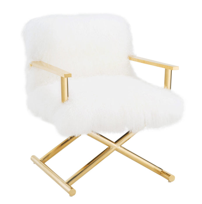 JODI WHITE SHEEPSKIN CHAIR