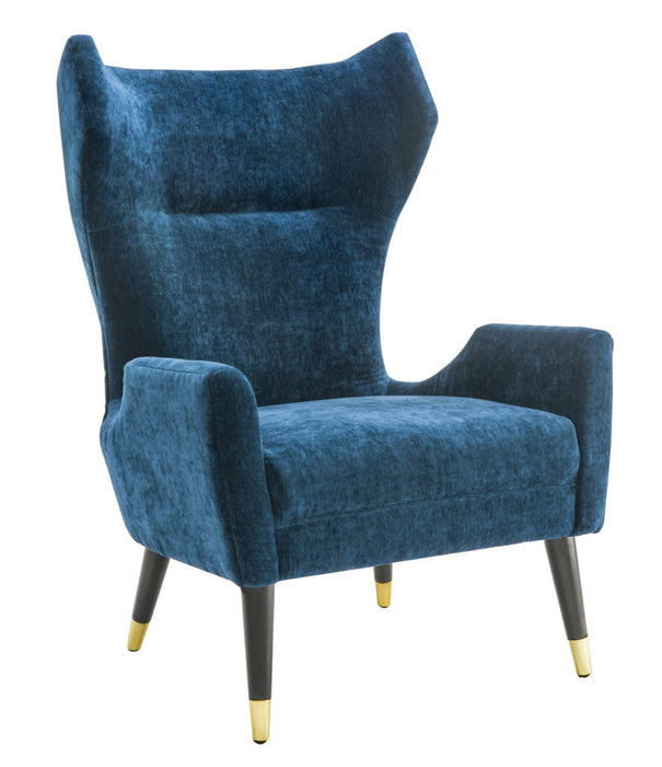 TEXTURED VELVET  NAVY VELVET CHAIR