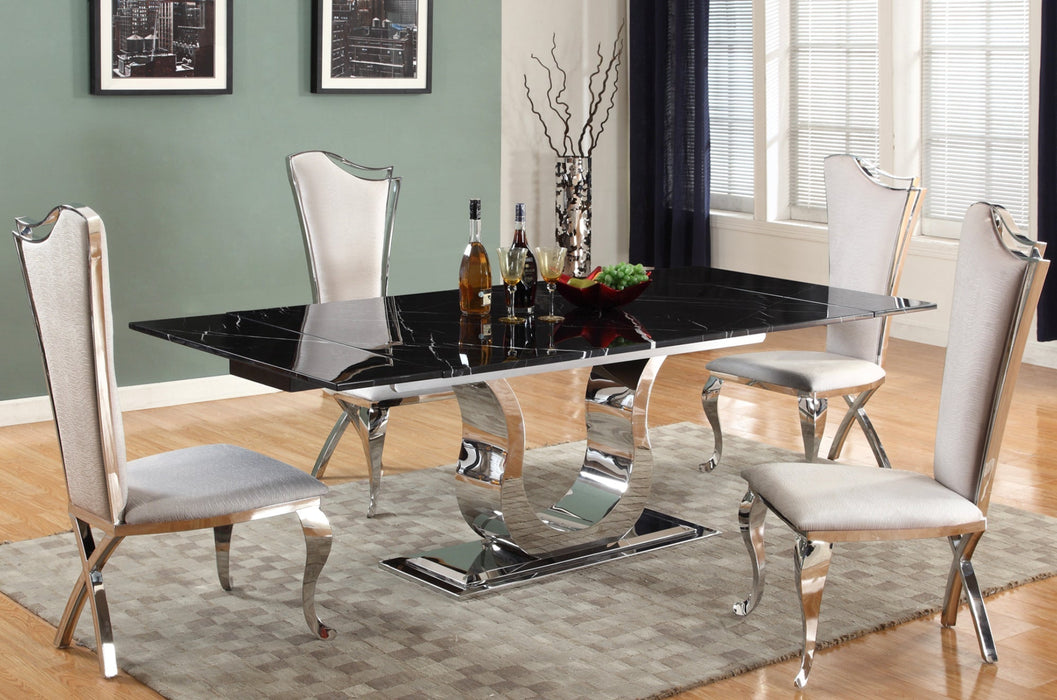 NADIA MARBLE 4 PC DINING SET SKU: DRS00015