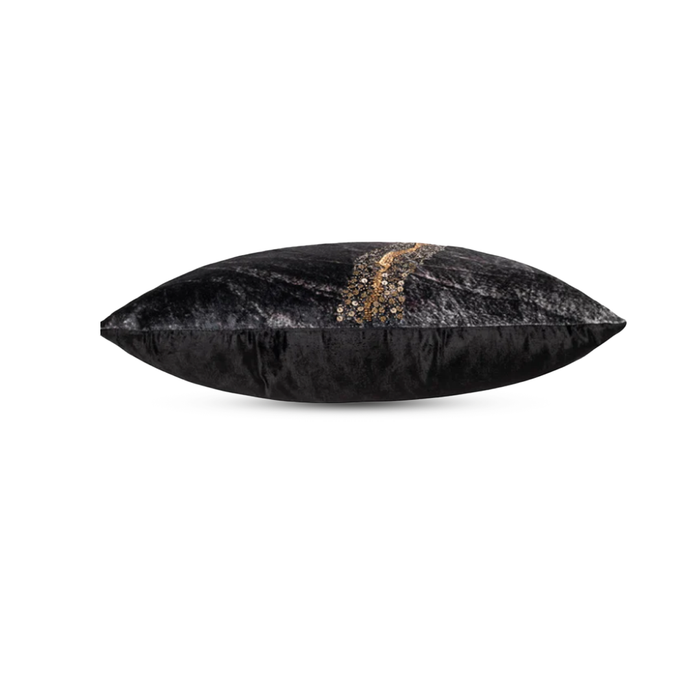 Bella Charcoal Gold Digital Pillow PI00021