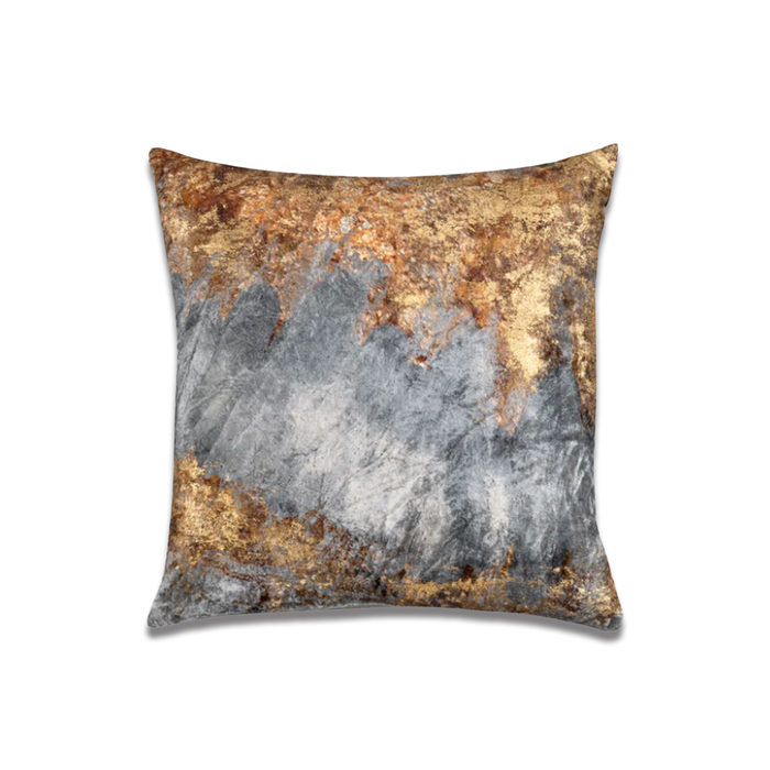 Bella Grey Gold Velvet Pillow PI00023