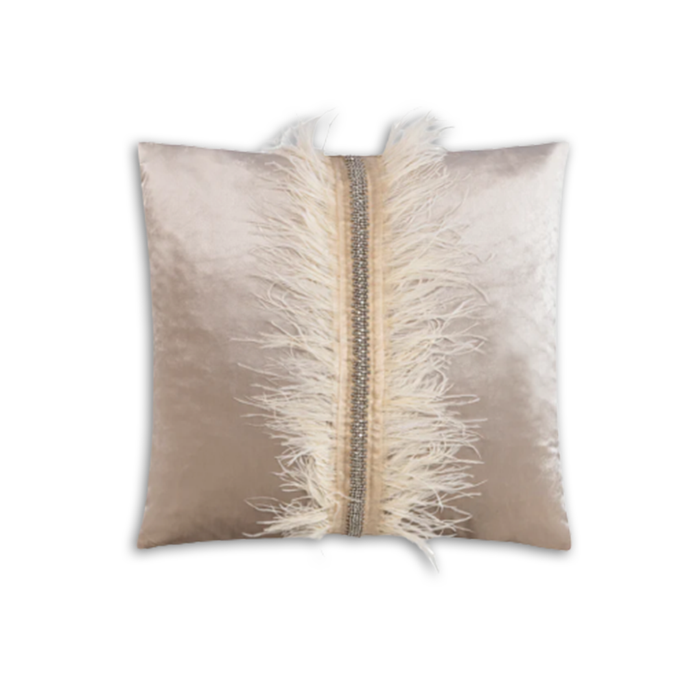 Ava Beige Velvet Pillow PI00012