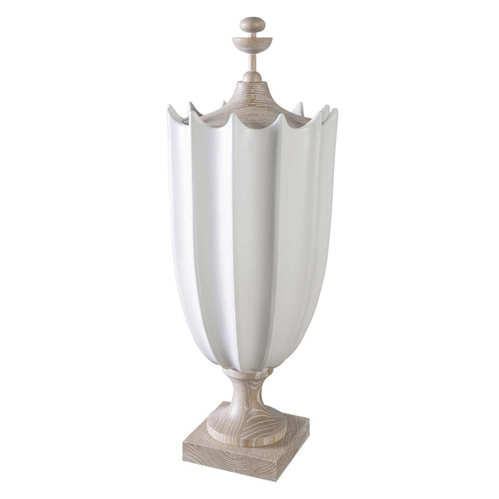 CRENULATED URN - MATTE WHITE GRANDE