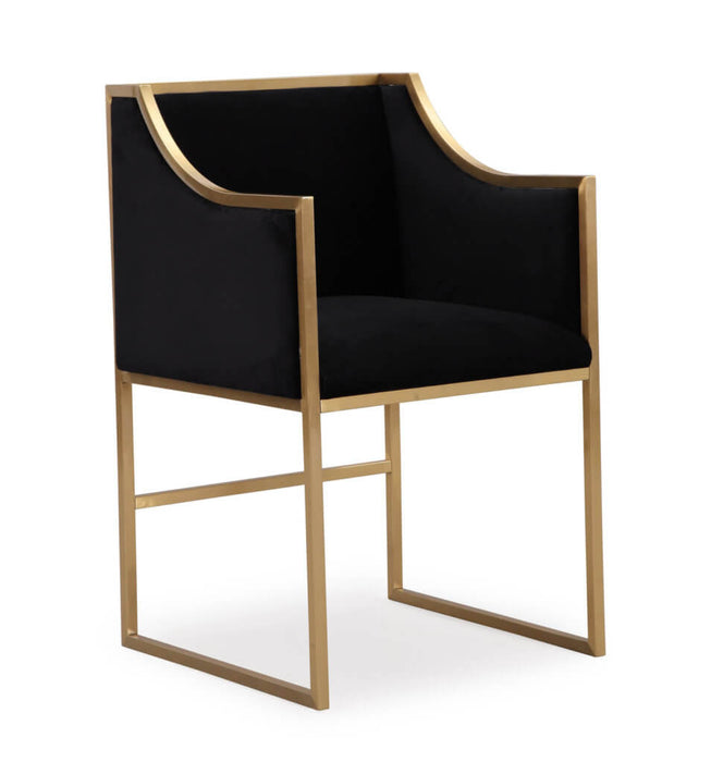 ATARA VELVET SILVER DINING CHAIR