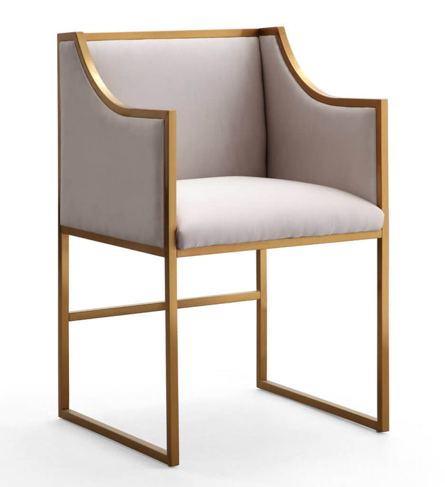 ATARA VELVET SILVER DINING CHAIR