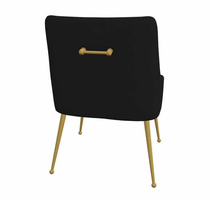 BEATRIX BLACK VELVET SIDE DINING CHAIR