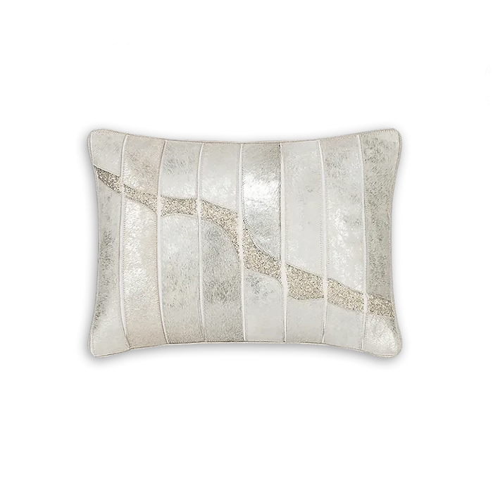 Akai Silver Hide Lumbar Pillow PI00032